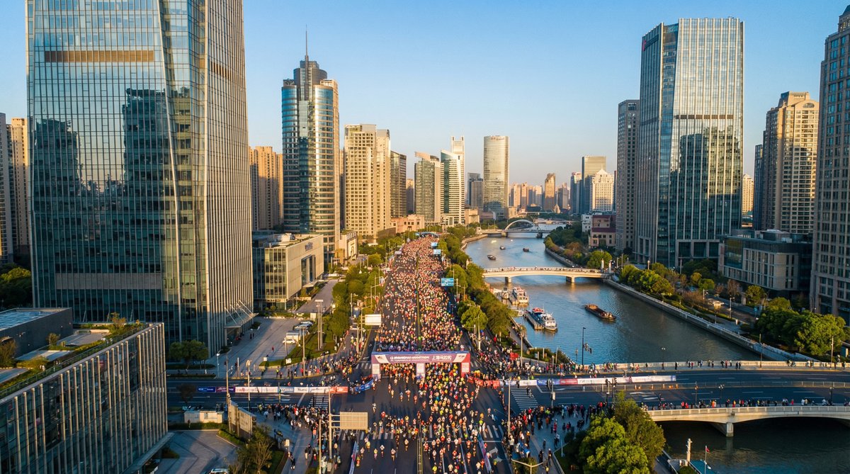 17c城市马拉松航拍视频